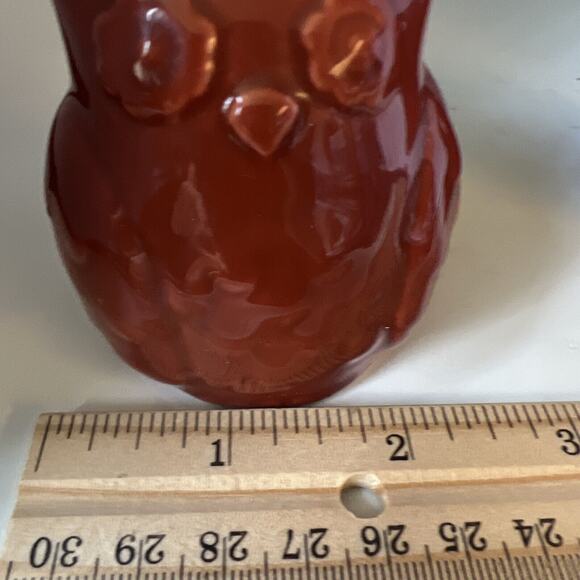 Owl Pair of Rust Brown Owl Salt & Pepper Shakers - Picture 8 of 8